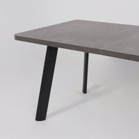 Кухонный стол Мамадома Leon lux radial-180 раздвижной 180-240х95 (дымчатая керамика/черный)