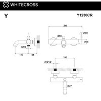 Смеситель Whitecross Y Y1230GM (оружейная сталь)