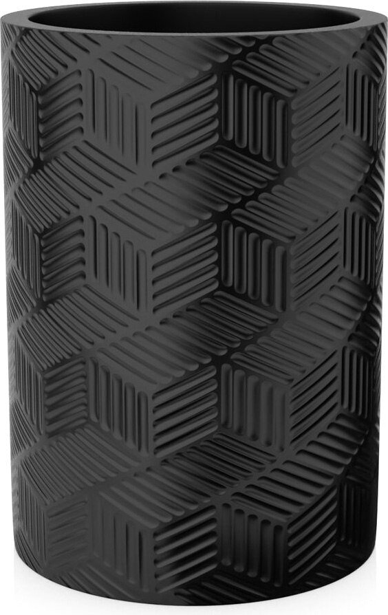 Набор стаканов для зубной щетки и пасты FORA Delicate Black FOR-DLB044