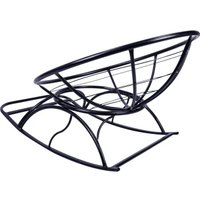 Кресло-качалка M-Group Папасан 12710401 (черный/бежевая подушка)