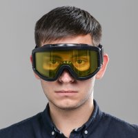 Горнолыжная маска (очки) Sima-Land 3734831 (черный)