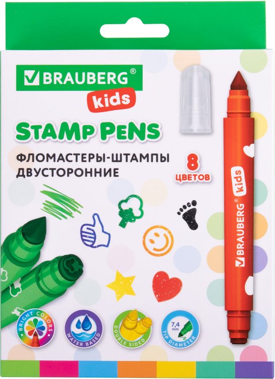 

Фломастер-штамп Berlingo Kids Funny Stamps 152179 (8 цв)