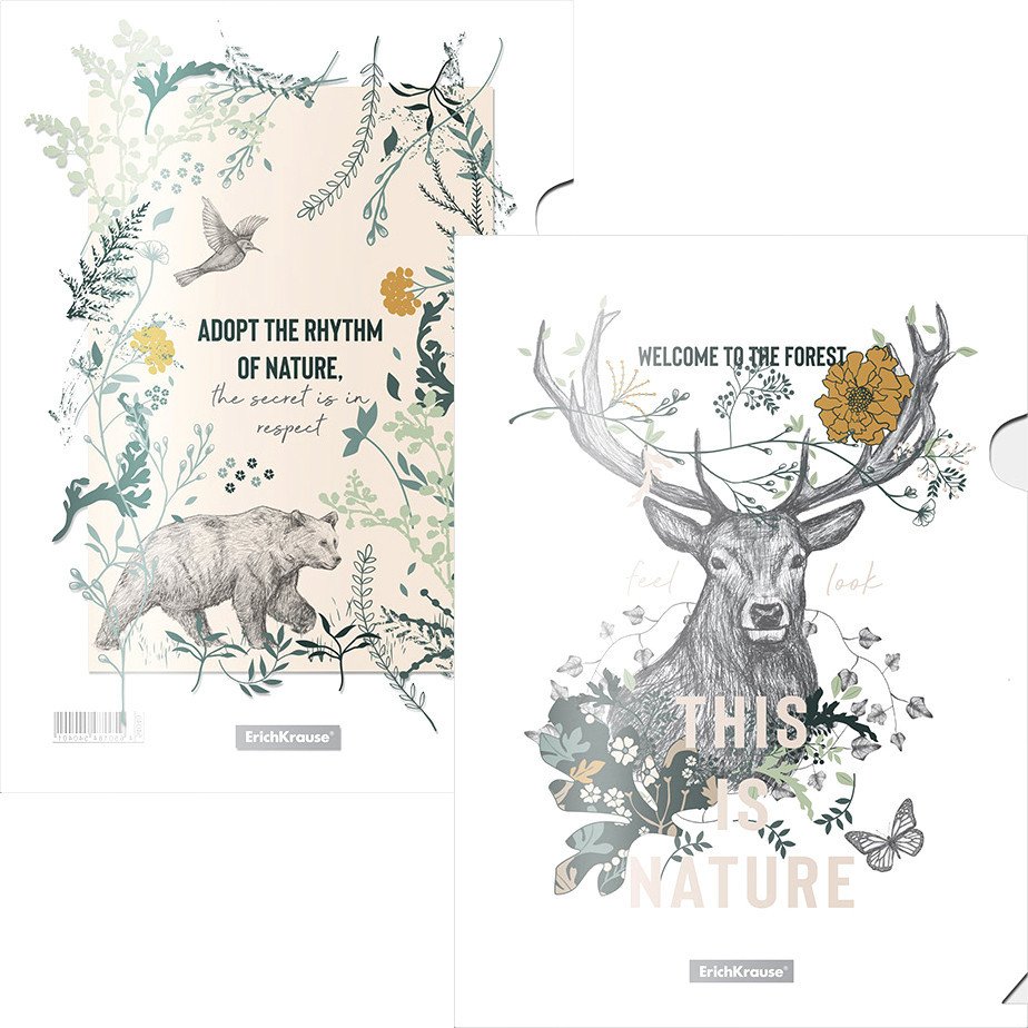 

Набор папок Erich Krause Natural Life ассорти 54040 (4 шт)