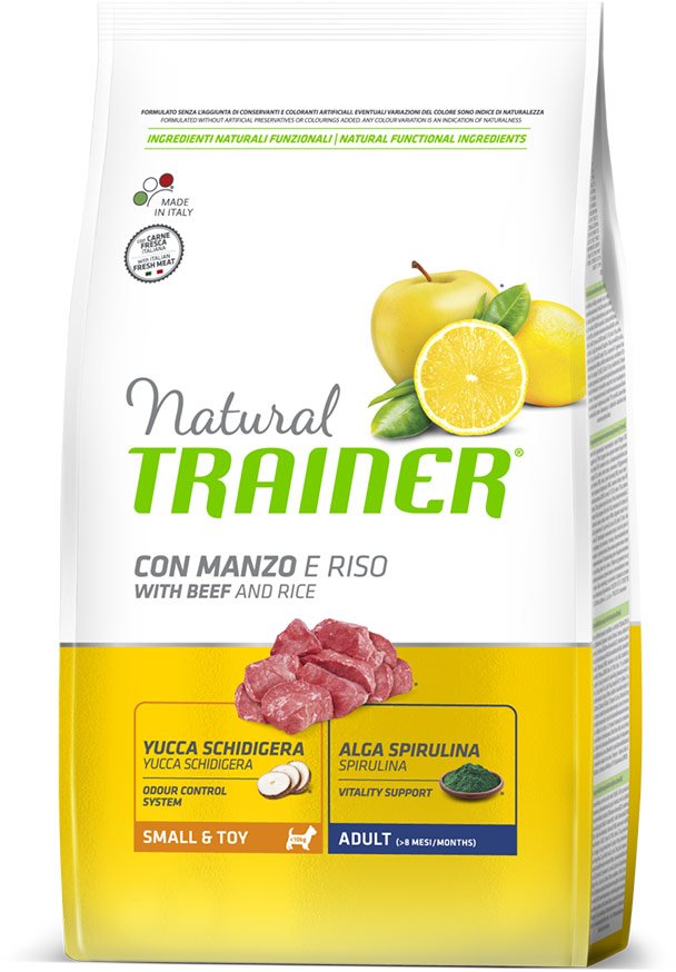 

Сухой корм для собак Trainer Для мелких и миниатюрных пород с говядиной и рисом 0.8 кг