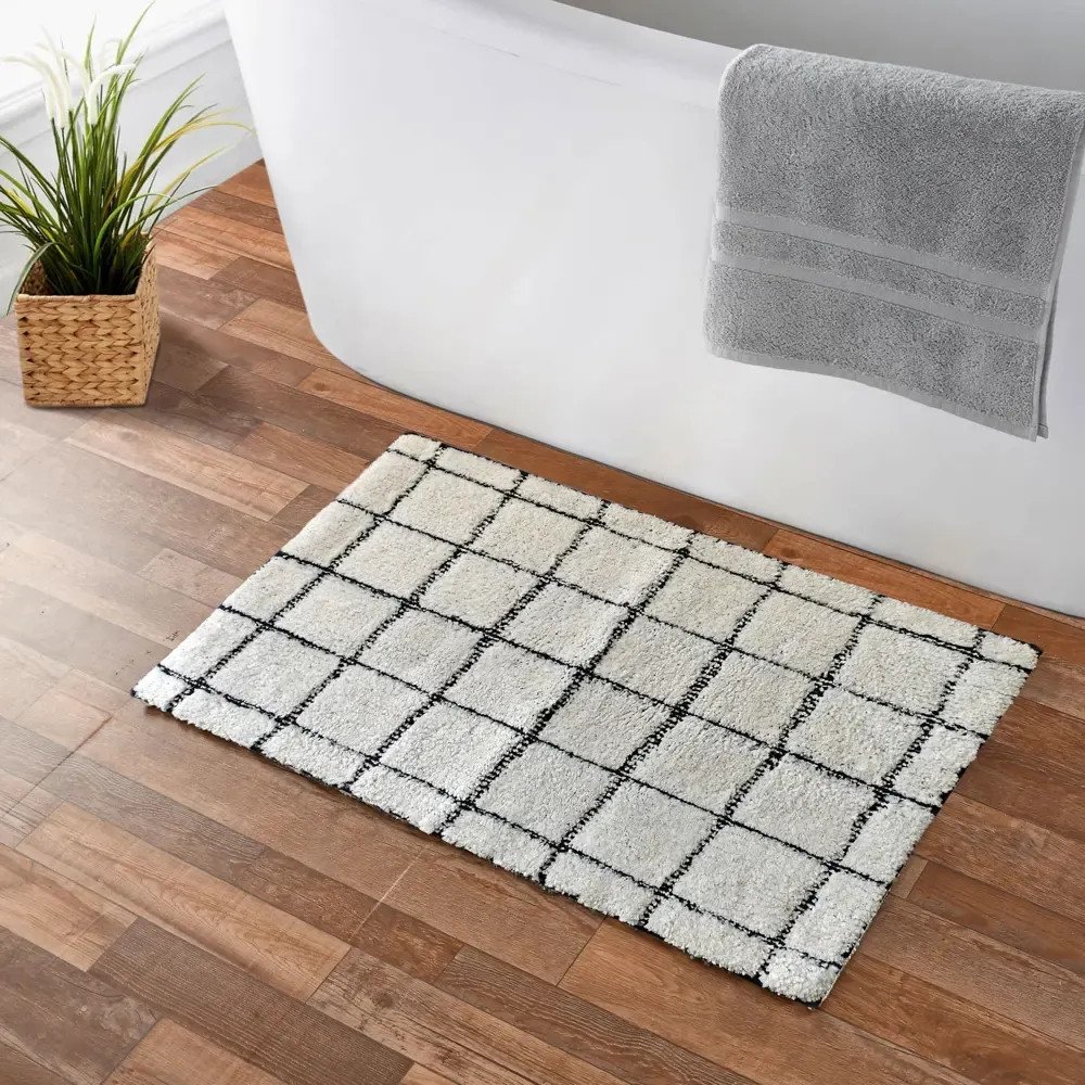 Коврик для ванной Swensa Note 50x80см SWM-5010WHT-B (белый)