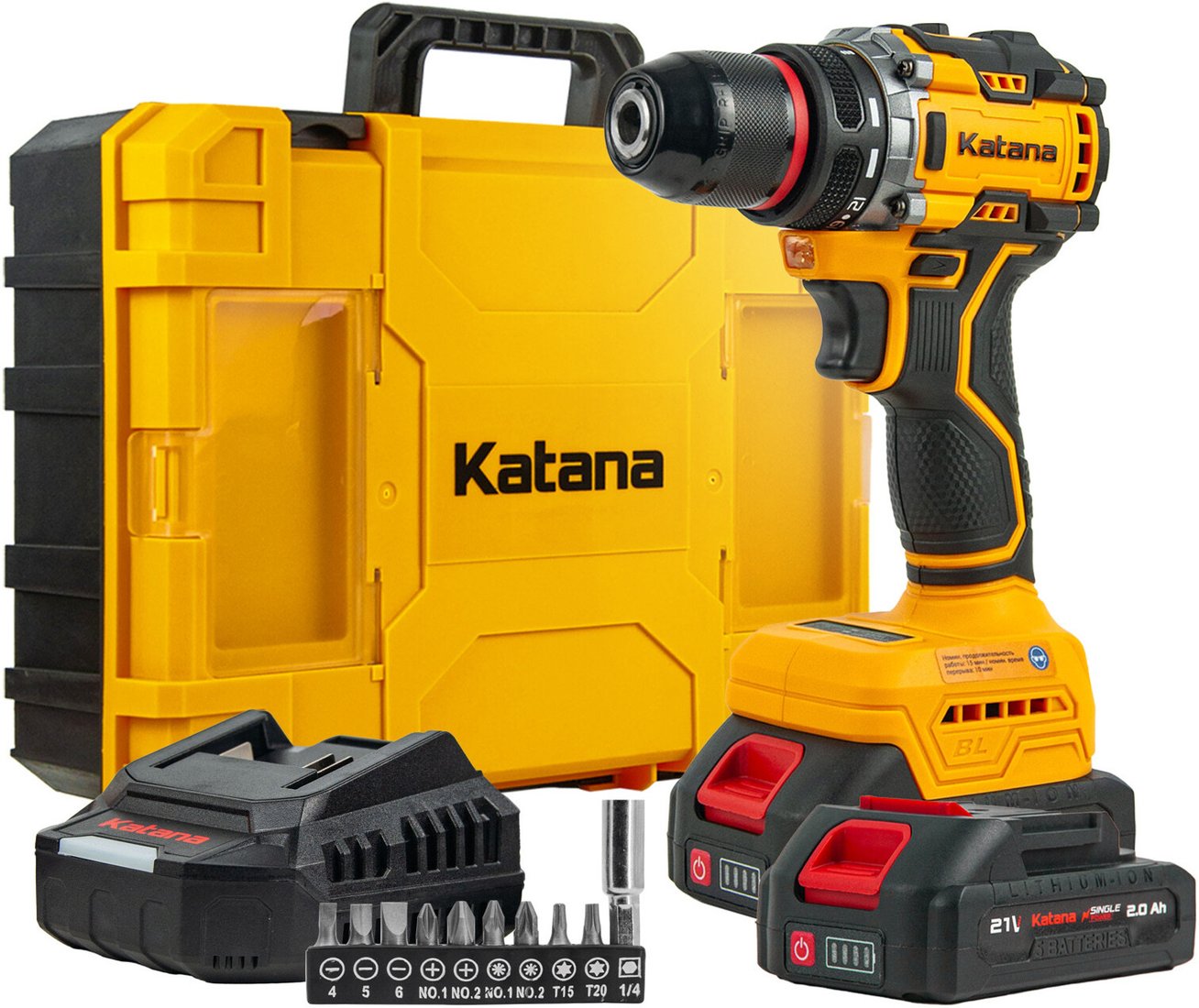 

Дрель-шуруповерт Katana BCD5501 (с 2-мя АКБ, кейс)