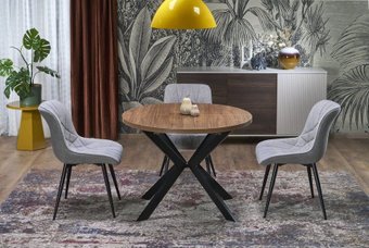 Кухонный стол Halmar Peroni 100-250/100/75 (орех/черный)