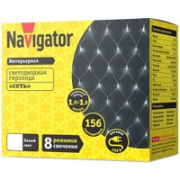 Гирлянда световая сетка Navigator NGF-N01-156CW-12-1.5x1.5m-230-TR-IP20