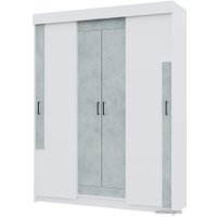 Шкаф-купе Горизонт Victor 1.6 (белый/бетон)