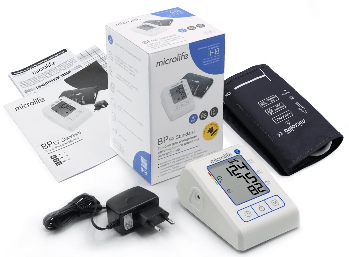 

Автоматический тонометр Microlife BP B2 Standard (манжета M, сетевой адаптер)