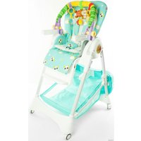 Высокий стульчик ForKiddy Podium Toys 0+ (два чехла +х/б вкладыш, бирюзовый)