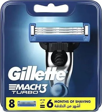 Сменные кассеты для бритья Gillette Mach3 Turbo (8 шт) 7702018516094