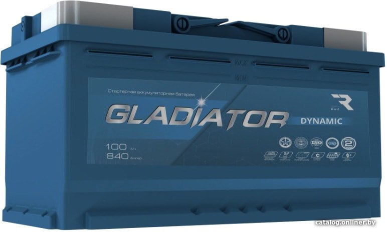 Автомобильный аккумулятор Gladiator Dynamic 100 R+ (100 А·ч)