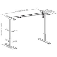 Подстолье для работы стоя ErgoSmart Electric Desk Prime (черный)