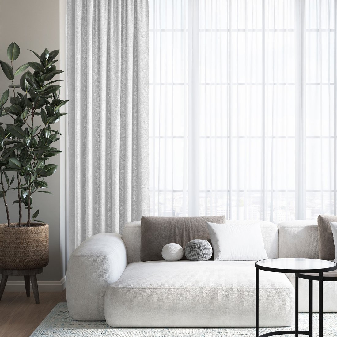 

Штора Волшебная ночь Текстурный Блэкаут 150x270 930780 (дымка)