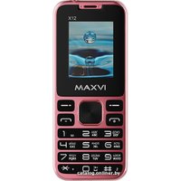 Кнопочный телефон Maxvi X12 (розовый)