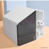 Туалет-домик Furrytail XL Semi-Closed Glow House Cat Litter Box with Scoop