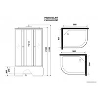 Душевая кабина Niagara Promo P90/80/40L/MT 90x80x215