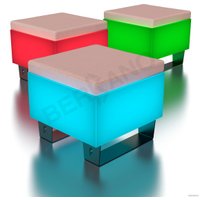 Скамейка Berkano Brick 60 230_016_03_101 (белый/кофейный, RGB ACC подсветка от батареек)