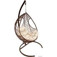 Подвесное кресло M-Group Долька 11150201 (коричневый ротанг/бежевая подушка)