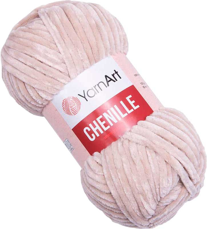 

Пряжа для вязания Yarnart Chenille 100% микрополиэстер 571 (90 м, кремово-бежевый)