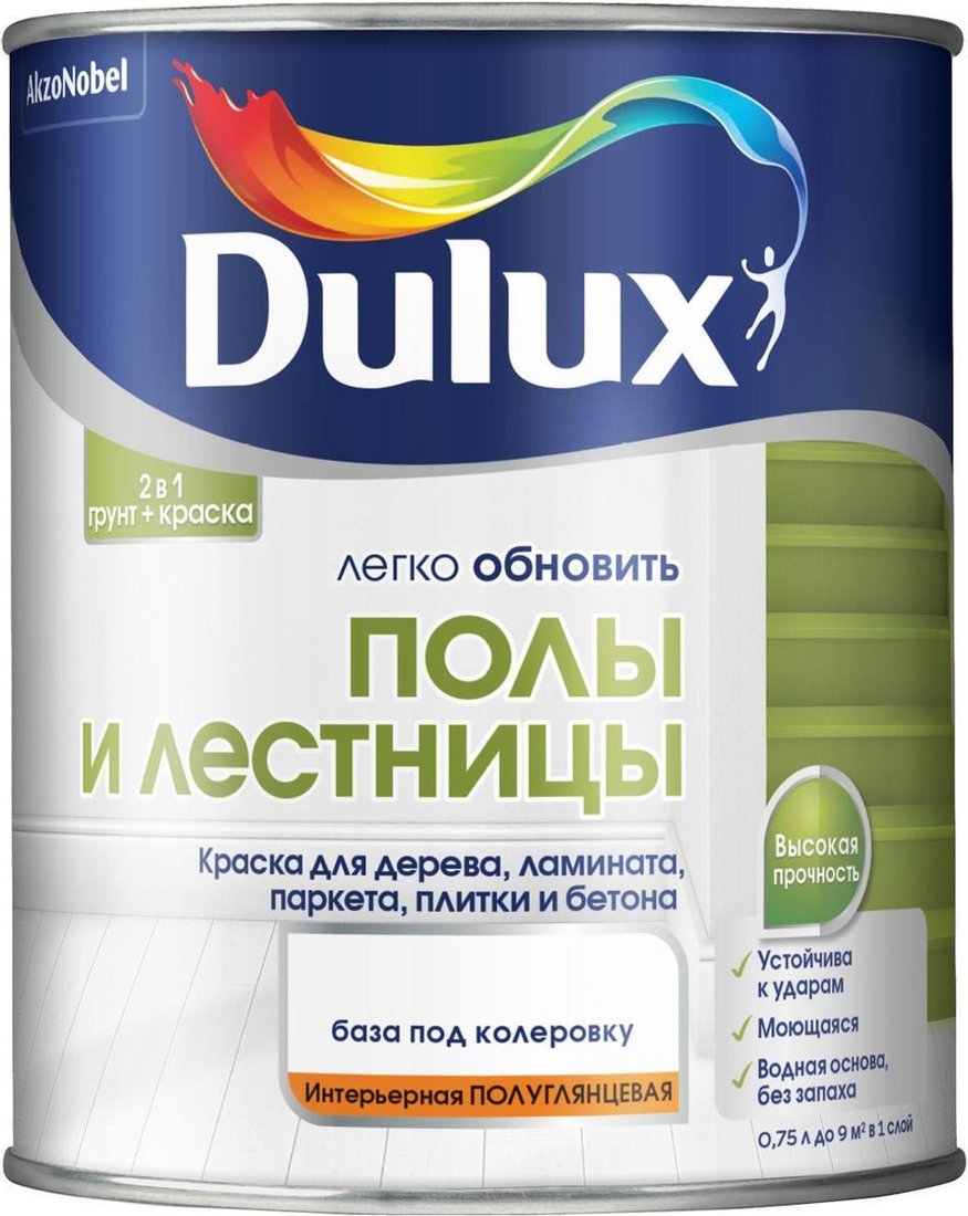 

Краска Dulux Полы и Лестницы 0.75 л BW (белый)