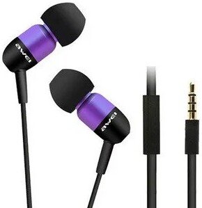 Наушники Awei Capsule Q8i (черный/фиолетовый)