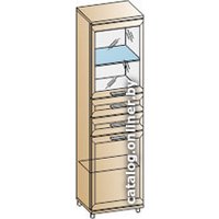 Шкаф-витрина Лером Мелисса ШК-2871-АС-СЯ (ясень асахи/снежный ясень)