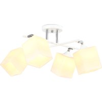 Люстра средней высоты Ambrella light TR303083/4 WH/CH/FR (белый/хром/белый матовый)