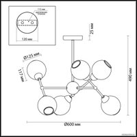 Люстра средней высоты Lumion Everly 4438/6C