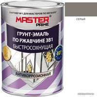 Грунт-эмаль Master Prime По ржавчине 3 в 1 быстросохнущая 2 л (серый)