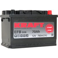 Автомобильный аккумулятор KRAFT EFB 70 R+ + Бесплатная диагностика подвески или -30% на замену масла
