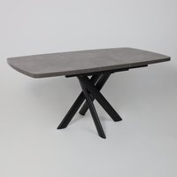 Кухонный стол Мамадома Leonel-130 раздвижной 130-165х85 (дымчатая керамика/черный) в Гомеле