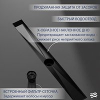 Трап/канал Lauter 2120692-LMB 900x70 (черный матовый)