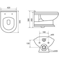 Унитаз напольный Cezares King Palace CZR-163-TH (без сиденья) в Борисове