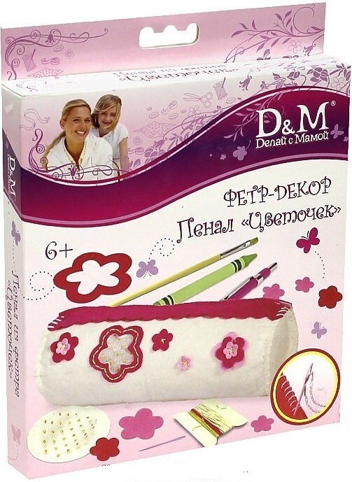 

Набор для создания поделок/игрушек Делай с мамой Пенал Цветочек