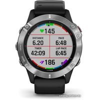Умные часы Garmin Fenix 6 (серебристый/черный)