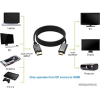 Кабель USBTOP DisplayPort - HDMI UltraHD 4K (3 м)