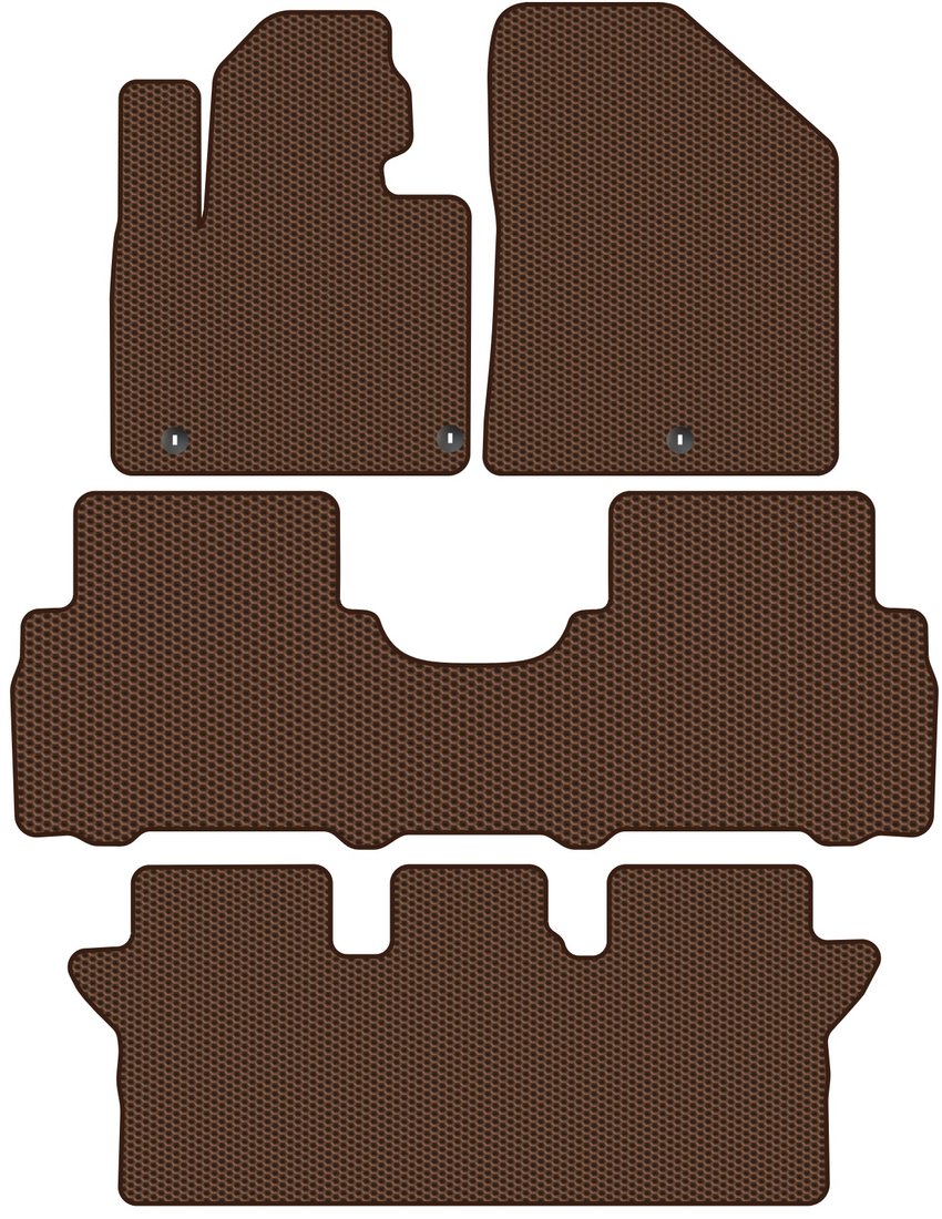 

Комплект ковриков для авто Alicosta Kia Sorento Prime III (suv 7 мест / UM) +3 ряд 2014 - 2020 (коричневый, сота)