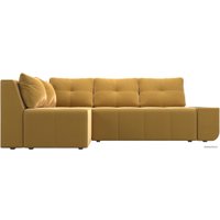 Угловой диван Mebelico Амадэус 109691 (левый, микровельвет, желтый)