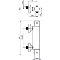 Смеситель Rubineta Thermo-12 (H20008)