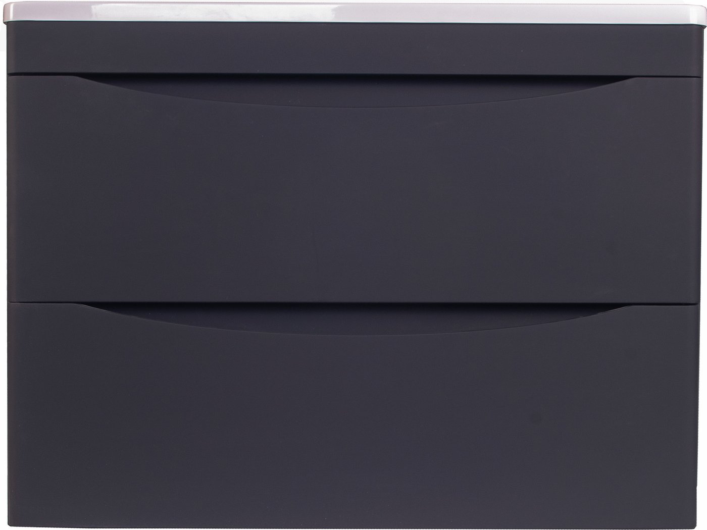 

Symbolite Тумба под умывальник Бергамо мини 70 Люкс Plus 2 ящика + Каре Люкс Мини 70х35 (подвесная, черный)