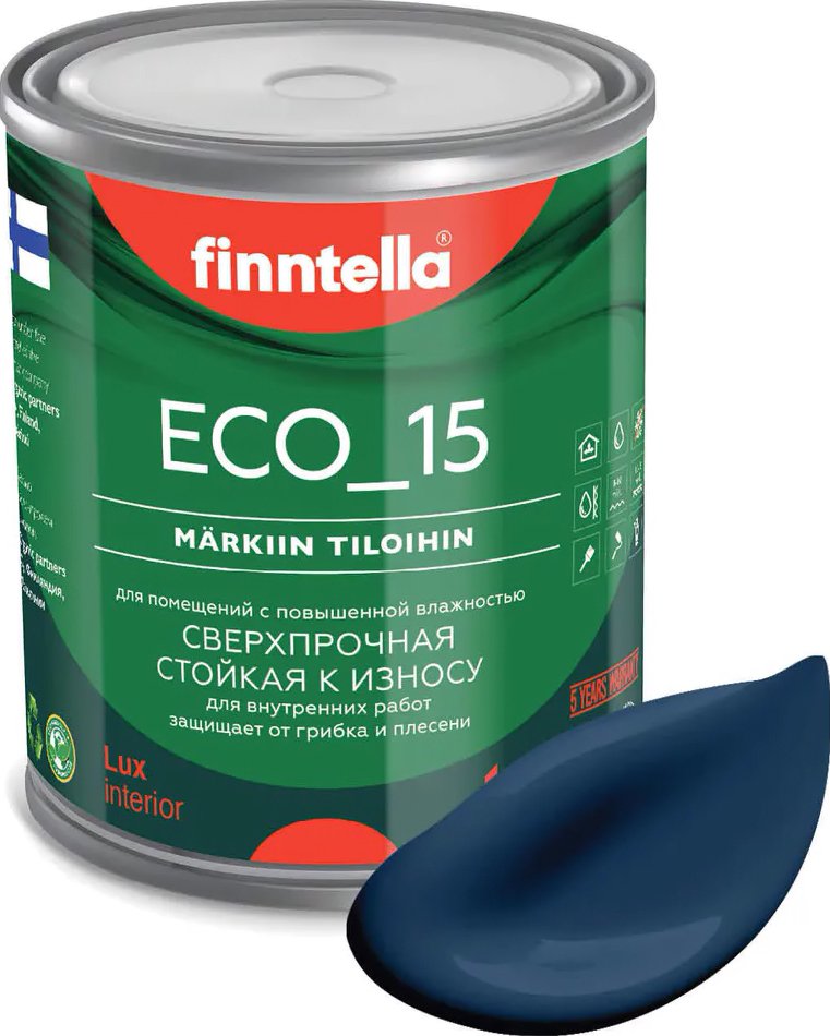 

Краска Finntella Eco 15 Keskiyo F-10-1-1-FL002 0.9 л (темно-синий)