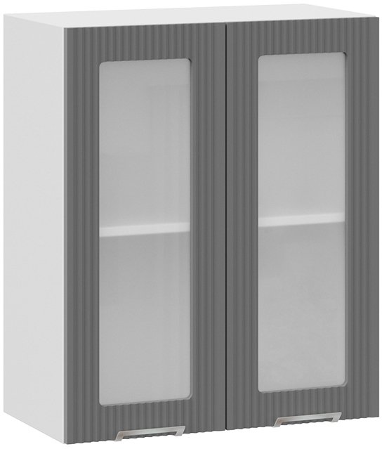 

Шкаф навесной Трия Кимберли 1В6С (белый/титан)