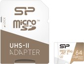 Superior Pro A2 microSDXC SP064GBSTXKA2V20SP 64GB (с адаптером)