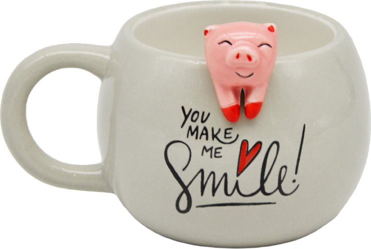 

Кружка Mandarin Decor Хрюша D21C210368-400G (серый)