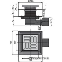 Трап/канал Alcaplast APV3444