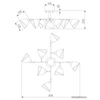 Люстра средней высоты Евросвет Paola 30126/8 (хром)