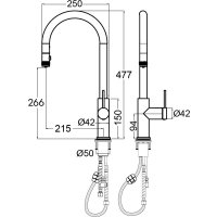 Смеситель Paulmark Galant Ga213077-BS (стальной/нержавеющая сталь)