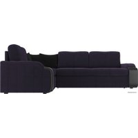 Угловой диван Лига диванов Николь 102974 (левый, велюр, фиолетовый)